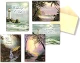Words of Comfort by Anthony Casay [ASN34640] - Sympathy Note Card Assortment by Leanin' Tree - 12 cards featuring a full-color interior and colorful envelope