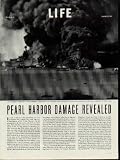 PEARL HARBOR DAMAGE REVEALED - Last week, on the war's first anniversary, the U.S. Government told it's people what really happened at Pearl Harbor on December 7, 1941. The story was not pleasant but it did not come as a shock to all Americans. ..... 1942 LIFE Magazine Article, A4979A.