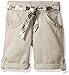Eddie Bauer Girls' Brushed Twill Bermuda Short with Reversible Ditsy Belt