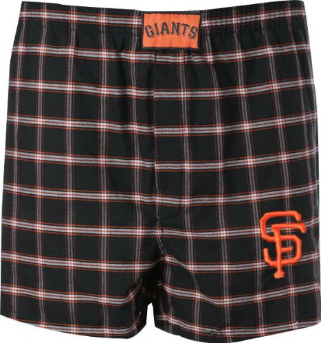 Buy San Francisco Giants Kickin' Back Plaid Boxer Shorts