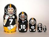 NFL Pittsburg Steelers * football * Russian nesting doll * with Mask * 5 pc / 6in * or any other team