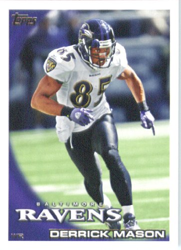 2010 Topps NFL Football Card # 434 Derrick Mason - Baltimore Ravens - NFL Trading Card in a Protective ScrewDown Case!