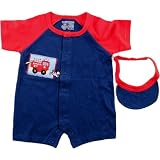 Fire Truck Romper & Visor