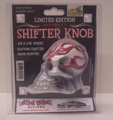 Jimmy FlintstoneJimmy Flinstone Limited Edition Novalty Shifter Knob Flaming Skull