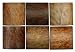 Hand Crafted Wood Wall Decor Tiles Plaques Set of 6