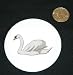 3 button / pin printed with royal, regal, domesticated, waterbird, vertebrate, svan, swan, animal, avian, waterfowl, bird