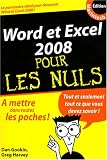 Word et Excel 2008 pour les Nuls : Edition Macintosh