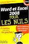 Word et Excel 2008 pour les Nuls : Edition Macintosh
