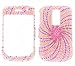 PINK SWIRL CRYSTALS snap on cover faceplate for Blackberry 9000 Bold