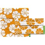 Lunchskins2 Multi-Pack Reusable Sandwich and Snack Bag, Yellow Lily, Set of 2