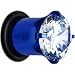 0 Gauge Cz Blue Electro Titanium Tunnel Plug