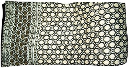 Total Furnishing Floral Design Handmade Double Bed Traditional Jaipuri Quilt, Razai