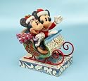 Mickey Mouse - Mickey and Minnie in Sleigh Figurine - Old Fashioned Sleigh Ride - Jim Shore