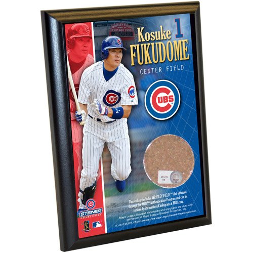 MLB Chicago Cubs Kosuke Fukudome 4-by-6-Inch Dirt Plaque
