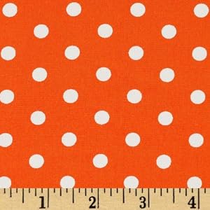 44-Wide-Pimatex-Basics-Polka-Dots-Orange-Fabric-By-The-Yard