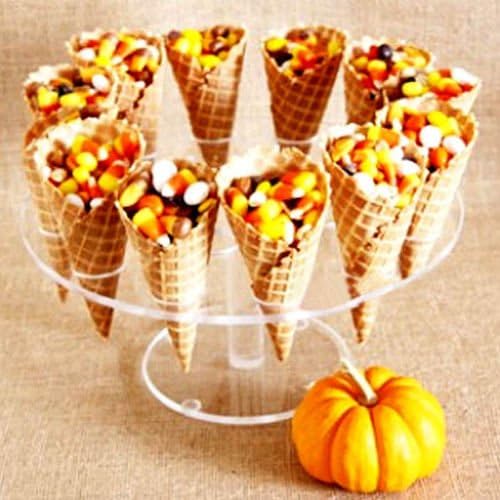 16 Cones Acrylic Wedding Buffet Ice Cream Cake Candy Round Holder Display Stand