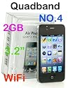AIRPHONE NO4 (2GB) 3.2' TOUCH SCREEN MOBILE PHONE GSM Quadband,  Wi-Fi Java, Dual Sim Dual Standby, Camera, 3.2 inch HVGA Screen, 9.3 mm  Thin Body, MP3 MP4 Player, USB, Sim Free Unlocked