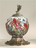 Dale Tiffany 0091 Museum Blue Pond Dragonfly One Light Accent Lamp in Antique Bronze