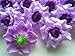 (100) Silk Purple Roses Flower Head - 1.75