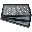 6 Jewelry Box Display Cases Gray 50 Slot Inserts New