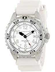 Momentum Womens 1M-DV11WS1W M1 Twist Silver Bezel White Silicone Rubber Watch