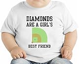 Diamonds Best Friends Funny Slogan オーガニックベビーTシャツ 12 - 18 Months