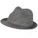 CLASSIC JACQUARD PLAID STINGY FEDORA TRILBY HAT GRAY LARGE