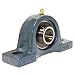 FYH UCP204 Pillow Block Mounted Bearing, 2 Bolt, 20mm Inside Diameter, Set screw Lock, Cast Iron, Metric