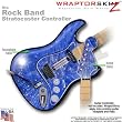 Stardust Blue WraptorSkinz Skin fits Rock Band Stratocaster Guitar for Nintendo Wii, XBOX 360, PS2 & PS3 (GUITAR NOT INCLUDED)