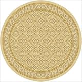 IMAGE OF Beacon Hill Oriental Silk Road Damask Ivory Silk Road Damask Ivory Contemporary Round Rug Size: Round 7'10