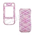 Pink Argyle "Crystal Art" Bling case faceplate for Sony Ericsson W760