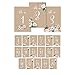 Andaz Press Peach Coral Kraft Brown Rustic Floral Garden Party Wedding Collection, Table Numbers 1 - 20 on Perforated Paper, Single-Sided, 4 x 6-inch, 1 Set