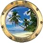 Sticker Trompe l oeil Hublot 30x30cm Ref H306 de Stickasticker