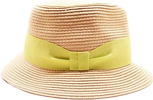 August Accessories Toppers Lg Fedora / Trilby Hat Green Ribbon