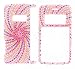 PINK SWIRL DIVA CRYSTALS snap on cover faceplate for LG Vx9100 EnV2