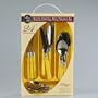 Moda Fina 69562 24 Piece Razzo Flatware Set -Service for 6 in Lemon Yellow