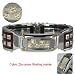 Floating Cubic Zirconia Stainless Steel Studded Wood Plastic Cuff Bracelet
