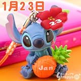 ディズニー365日誕生日＆記念日スティッチ根付(1月23日)