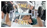 Werbeplane - bb313 - Fitness Center Gym - 90x52,5 cm