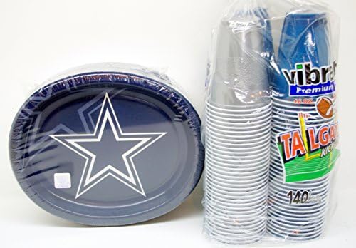 Dallas Cowboy Football GameDay/Tailgate Sturdy Paper Plates &amp; Matching Cups
