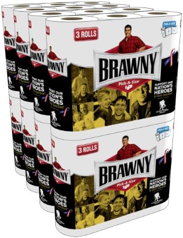 Brawny Paper Towels, 24 Regular Rolls, Pick-A-Size, White