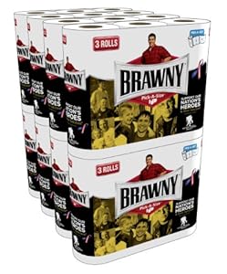 Brawny Paper Towels, 24 Regular Rolls, Pick-A-Size, White