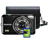 Fujifilm FinePix JX250 14MP Digital Camera 5x Wide Angle Optical Zoom and 2.7-Inch LCD plus BONUS Fujifilm 4GB SDHC Class 6 Card & Fujifilm Fitted Leather Camera Case Plus USB Card Reader/Writer
