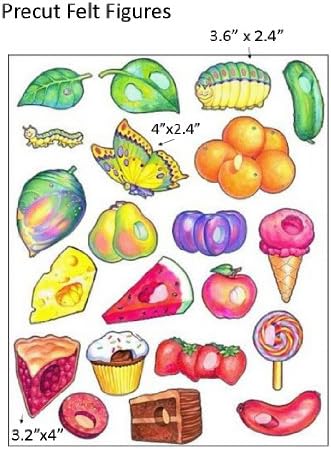 Who Ate the Food Caterpillar Felt Figures for Flannelboard Stories - Precut &amp; Ready to Use