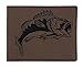 Mens Wallet Largemouth Bass Fishing Gifts for Men Fathers Day Gifts from Daughter Bass Wallet for Men Outdoorsy Wallet Fisherman Gifts for Him Laser Engraved Leatherette Bifold Wallet Brown