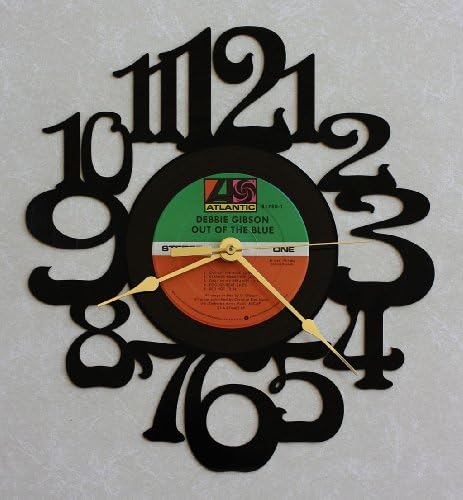 DEBBIE GIBSON ~ OUT OF THE BLUE ~ Wall Clock made from the Vinyl Record LP ~ Recycled LP Vinyl Record/Album Clock