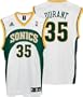 Kevin Durant Jersey: adidas White Replica #35 Seattle Sonics Jersey