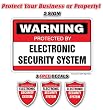 SECURITY SYSTEM SIGNS ~1 Sign & 3 Free Decals~ alarm