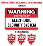 SECURITY SYSTEM SIGNS ~1 Sign & 3 Free Decals~ alarm