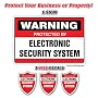 SECURITY SYSTEM SIGNS ~1 Sign & 3 Free Decals~ alarm